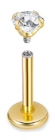 Piercing strass griffe Labret Titane, Labret, Médusa, Monroe 0,8×8mm