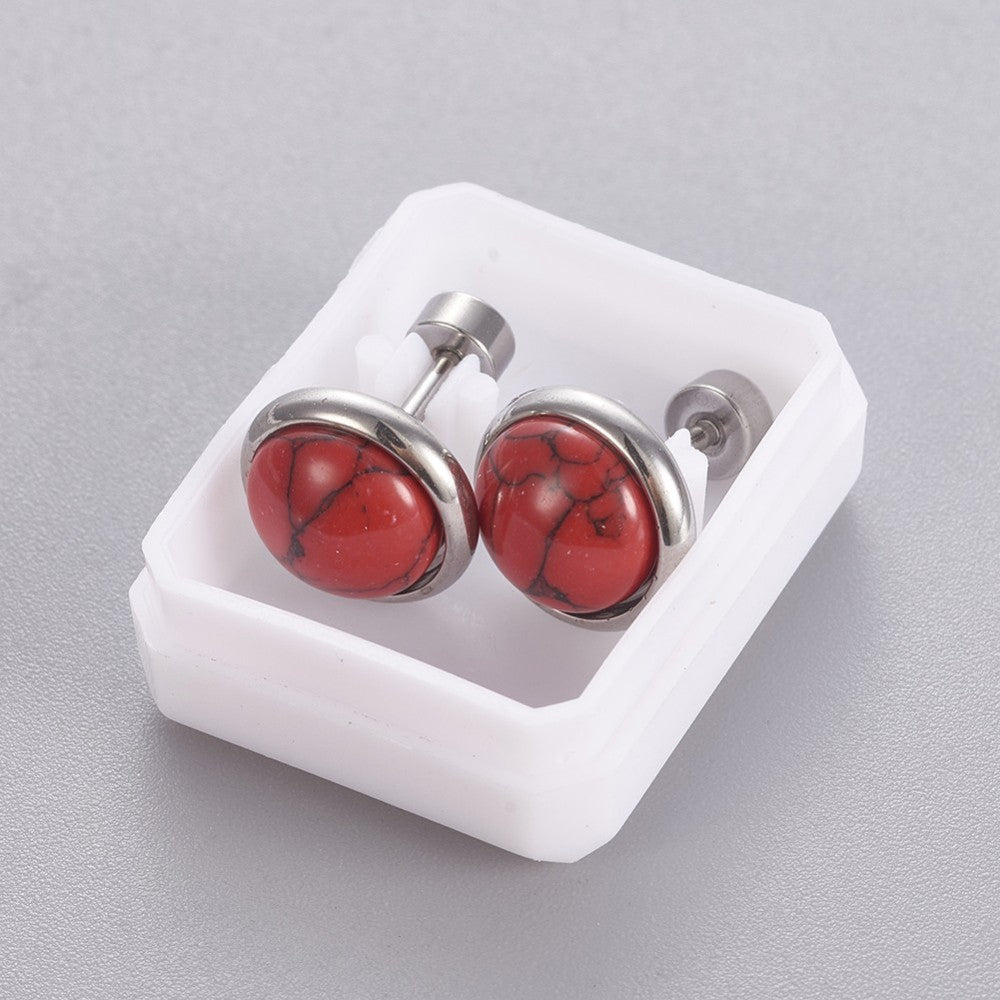 Piercing oreille type clou cabochon