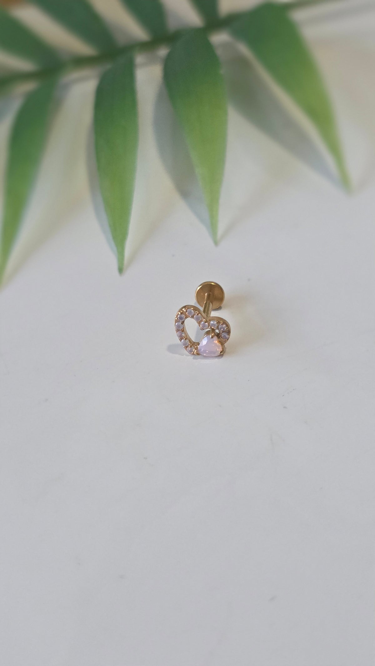 Piercing Labret Double coeur