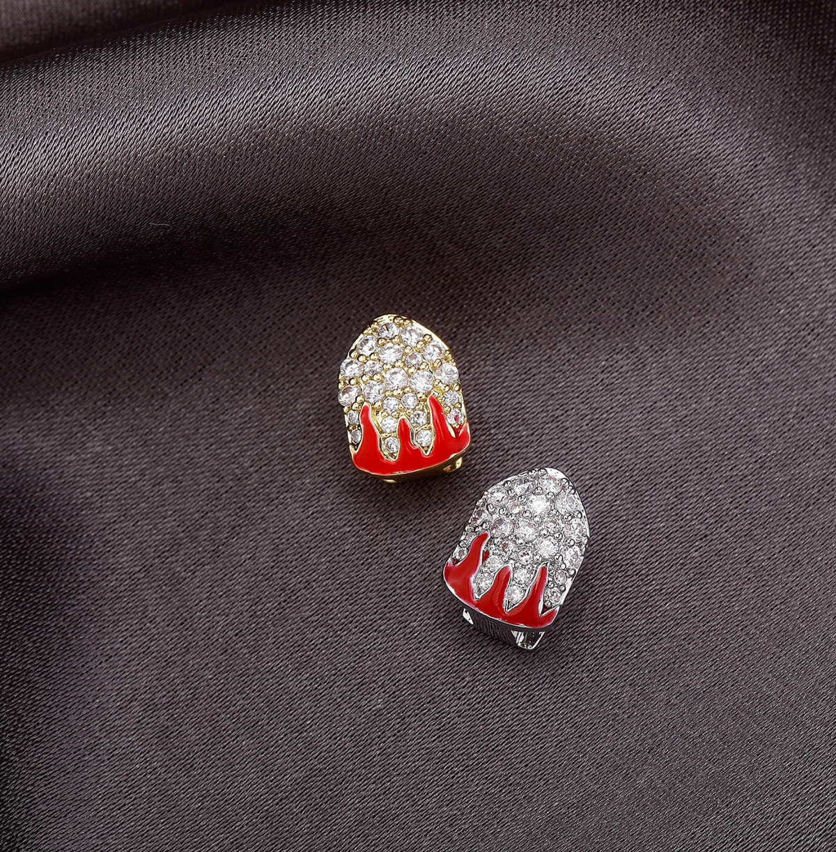Grillz 1 dent rouge et strass