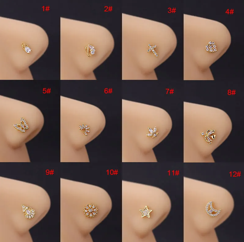 Piercing nez strass