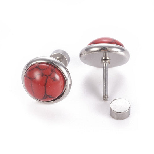 Piercing oreille type clou cabochon