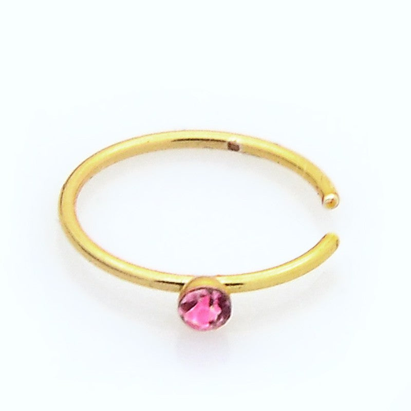 Piercing anneau de nez femme strass or