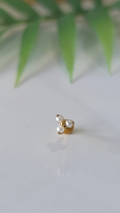 Piercing Labret Trio perles Titane