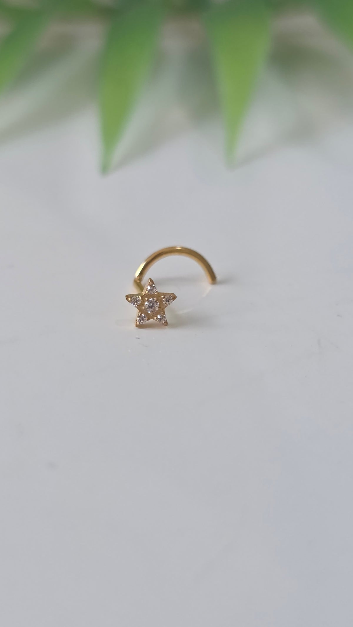 Piercing nez étoile tire bouchon
