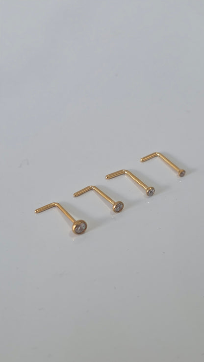 Piercing nez T Strass