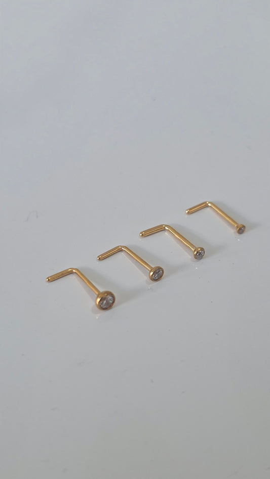 Piercing nez T Strass