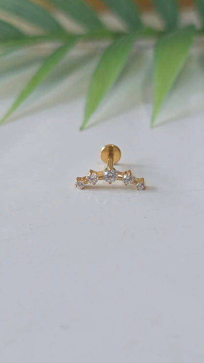 Piercing Labret Constellation filante
