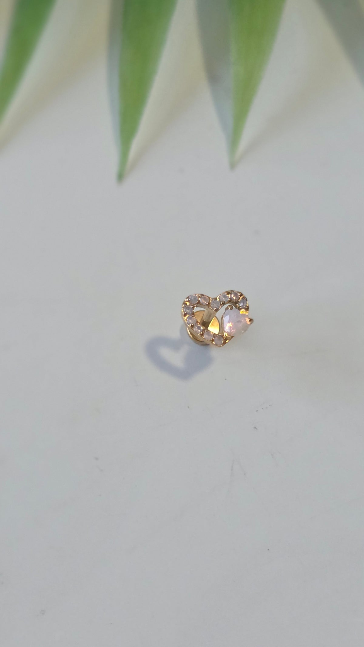 Piercing Labret Double coeur