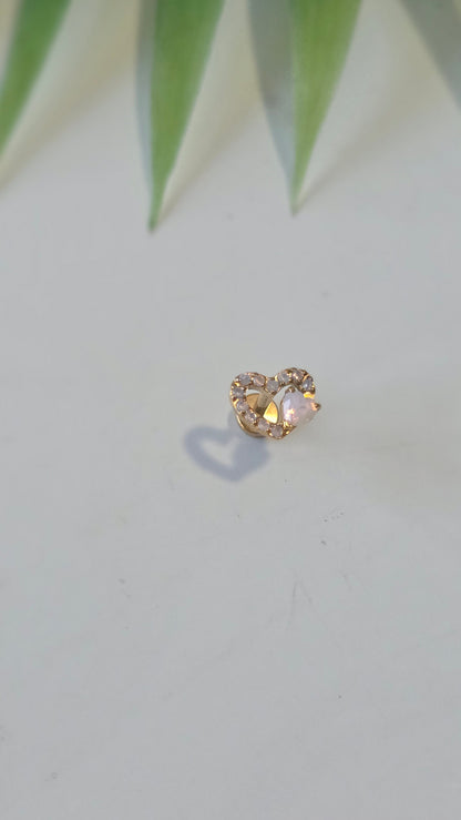 Piercing Labret Double coeur