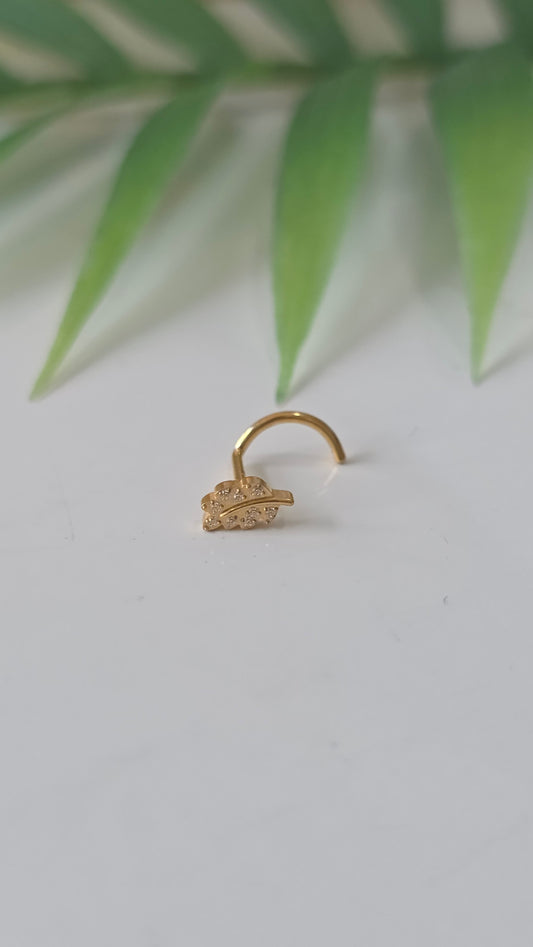 Piercing nez Feuille tire bouchon