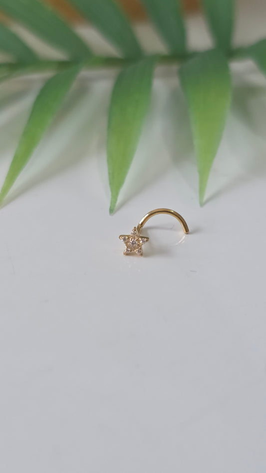 Piercing nez étoile tire bouchon