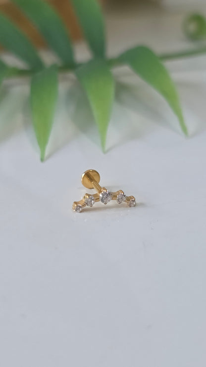 Piercing Labret Constellation filante