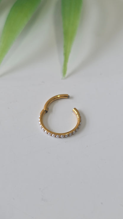Claya perle - anneaux - 1,2*10mm - or
