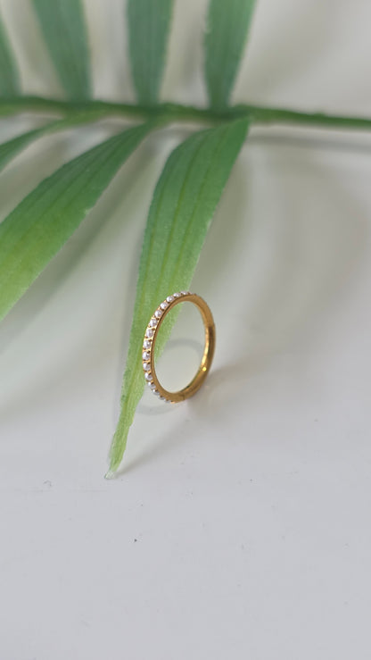 Claya perle - anneaux - 1,2*10mm - or