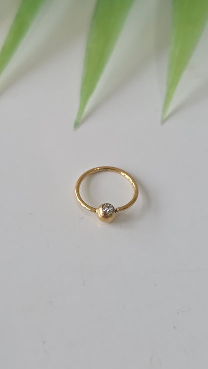 Piercing Anneau strass nez 0,8×8mm