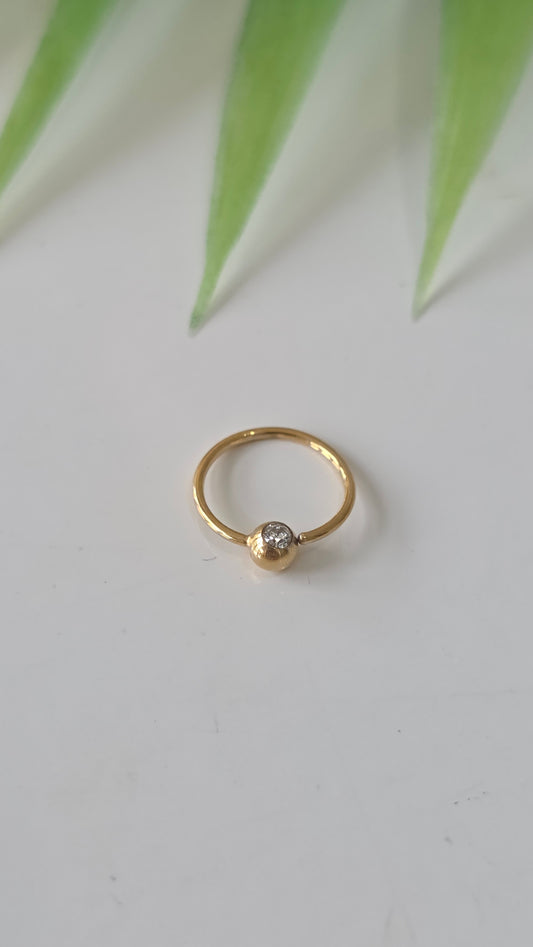 Piercing Anneau strass nez 0,8×8mm