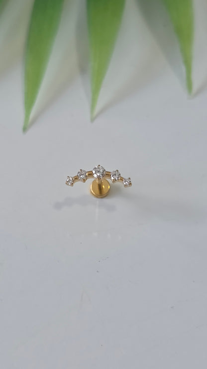 Piercing Labret Constellation filante