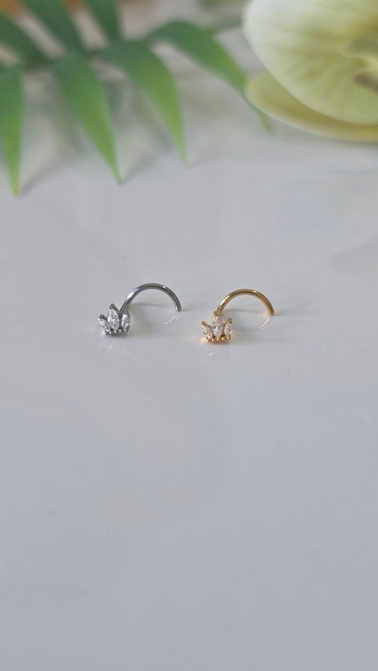 Piercing nez couronne Tire bouchon