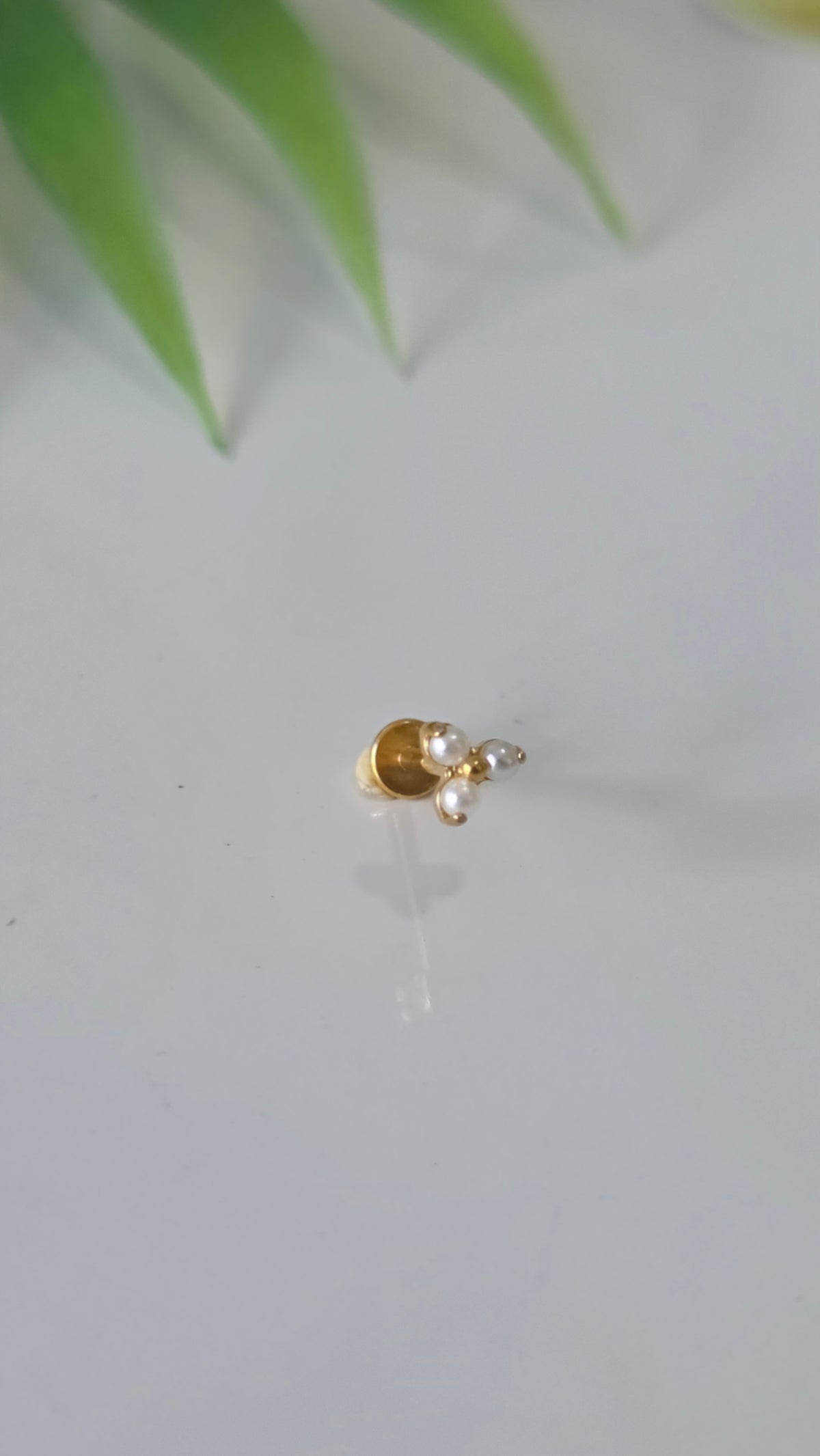 Piercing Labret Trio perles Titane